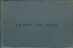 the cover of the pilot's log
