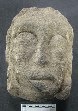 Front View of Stone Head (AN1912.2)